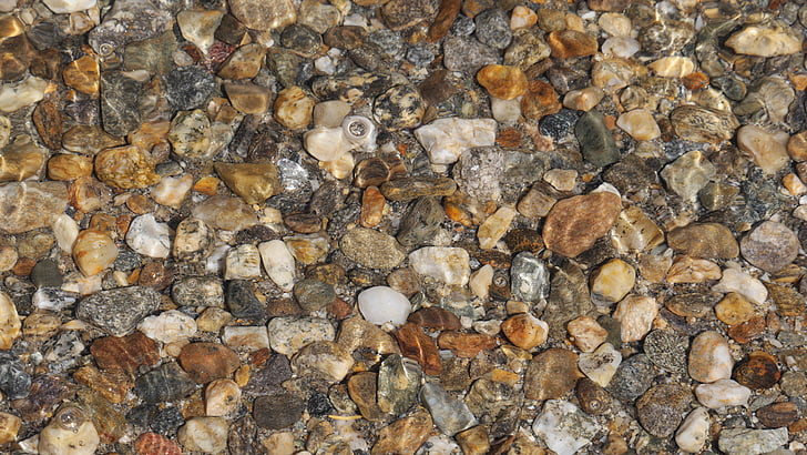 stones, covered with water, rock, wet, natural, outdoor, covered
