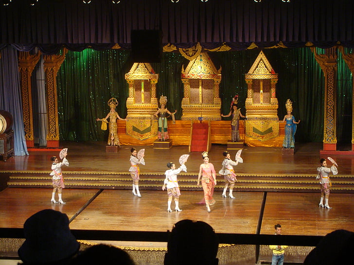 dans, ytelse, kultur, Vis, Pattaya, Thailand, Sørøst