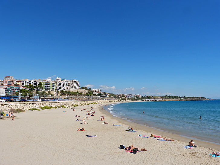 beach, tarragona, skyline, platja the miracle