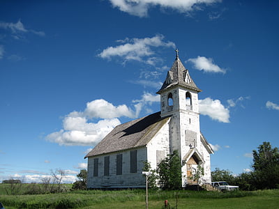 Biserica abandonate, dakota de Nord, Biserica, arhitectura, clădire, punct de reper, arhitectura design