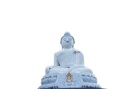 Đức Phật, bị cô lập, vàng, vàng, trắng, bức tượng, Thái Lan