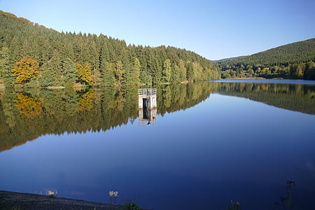 Dam, Diga di Söse, Söse, Panorama, foresta, acqua, Lago