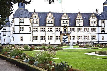 slott, Vacker, romantiska, Tyskland, Schlossgarten, arkitektur, naturen