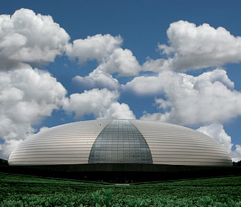 Гранд театър, небе, Пекин, облак - небе, ден, на открито, Селско стопанство