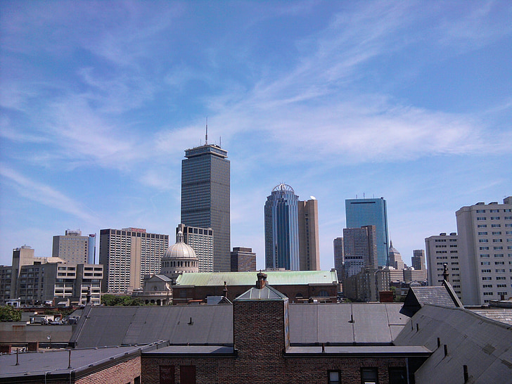 Boston, arsitektur, perkotaan, cakrawala, pemandangan kota, pencakar langit, Landmark