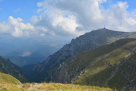 afslappende, tur, Bucegi, Rumænien, bjergkæde