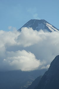 landskapet, skyer, vulkanen