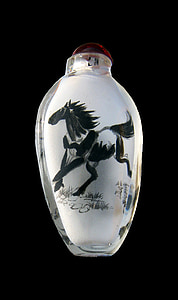 cavallo, vaso, inchiostro di China Tusche, disegno, Cinese, bottiglia