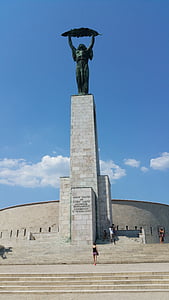 Citadella, Budapest, Ungarn, ungarsk, statuen, kolonne