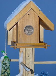 bird seed house, bird seed, bird food, winter