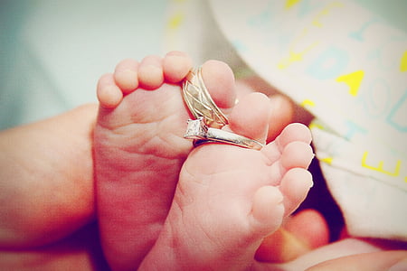 graviditet, Baby fødder, Baby tæer, nyfødt, baby, barn, spædbarn