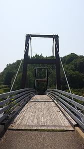 stål, Bridge, Burlington, Vermont, Intervale, gångbro, bro - mannen gjort struktur