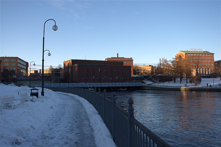 Tamperes, Somija, sniega, ainava, ziemas, sniega, ziemā domnas