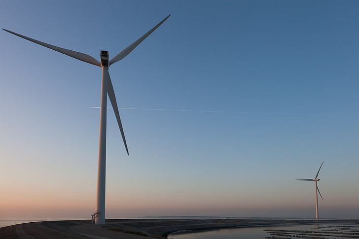 Vėjo malūnai, vėjo energija, Nyderlandai, turbina, elektros energijos, aplinka, Vėjo turbinos