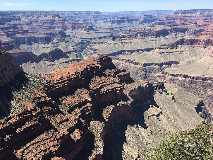Grand canyon south rim, canyon del deserto, Arizona, South Rim, scogliere rosse