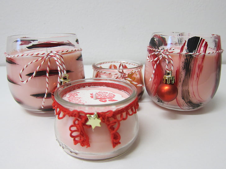 kaarsen, xmas, de gift van Kerstmis, natuurlijke kaarsen, koolzaad wax, cadeau