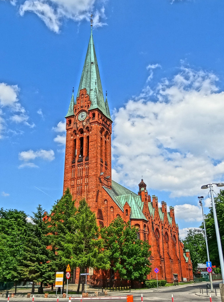 Sint Andreas bobola, kerk, Bydgoszcz, Polen, het platform, gebouw, religieuze