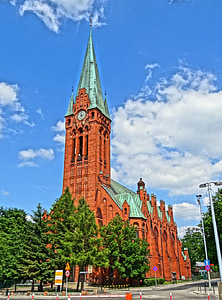 Saint andrew bobola, Église, Bydgoszcz, Pologne, architecture, bâtiment, religieux
