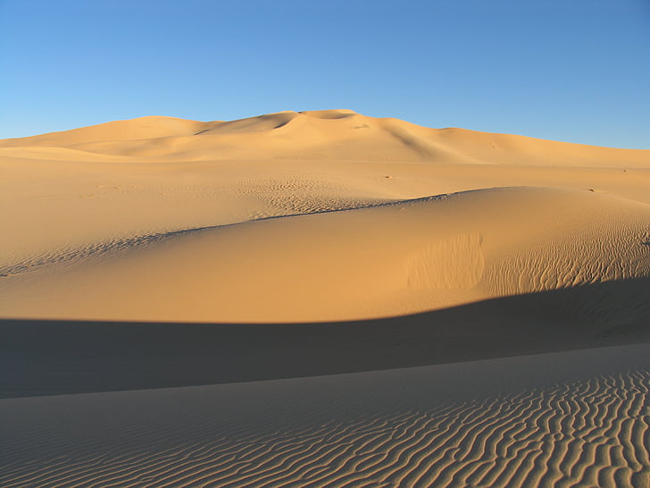 dykuma, dangus, kopos, smėlio, kraštovaizdžio, smėlio kopa, sausas