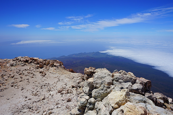 teide, pico del teide, summit, volcanic crater, crater, volcano, sulfur