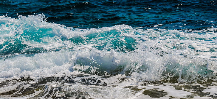 bølge, Smashing, sjøen, kysten, natur, stranden, Splash