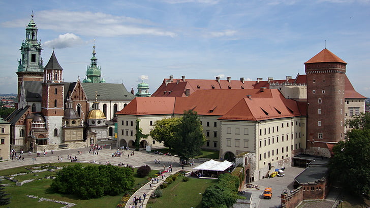 Wawel, dvorac, Krakov, Poljska, spomenik, Muzej, arhitektura