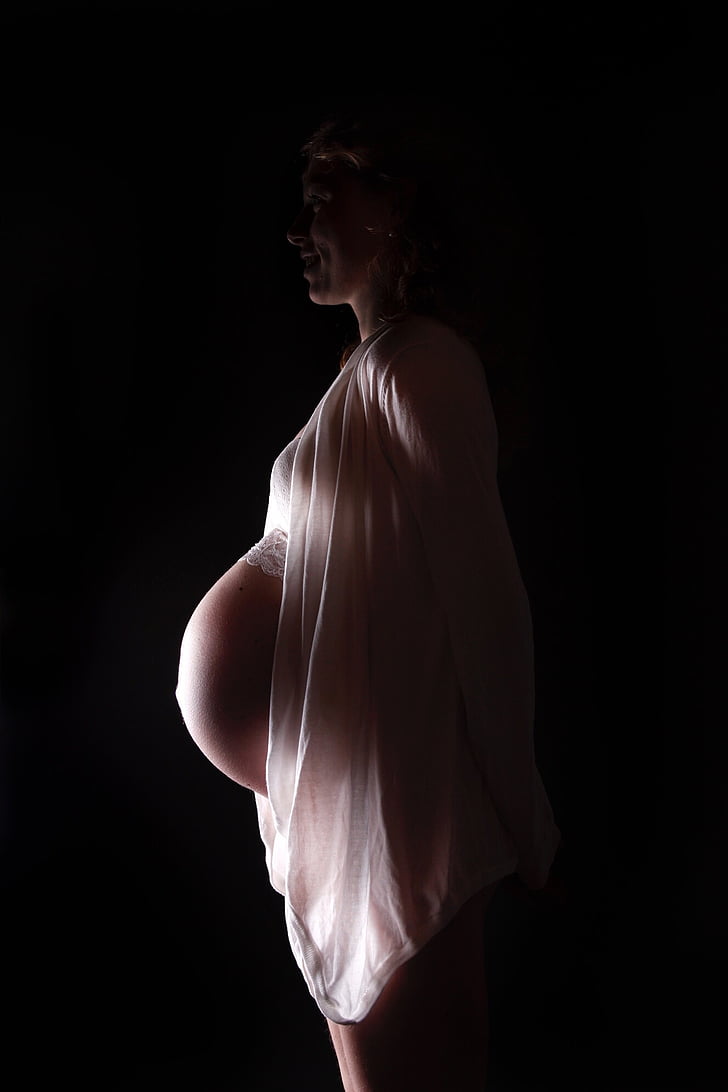 trudna, trbuh, beba, majka, ljubav, Mama, crna pozadina