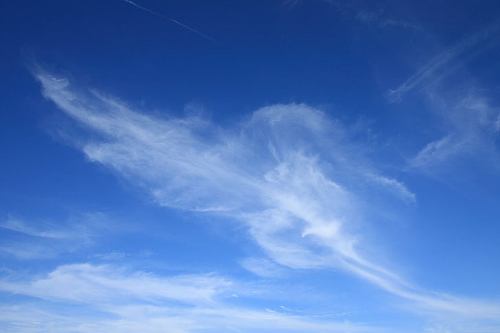 σύννεφα, ουρανός, Cirrus, φύση, μπλε, λευκό, καιρικές συνθήκες