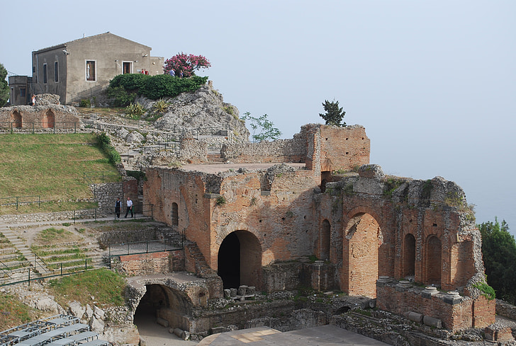 Nhà hát, Nhà hát, Amphitheater, giai đoạn, kiến trúc, đá, Địa Trung Hải