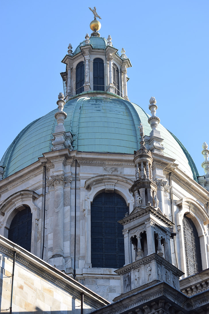 kopule, Duomo, Como, Lombardie, Itálie, kostel, Památník
