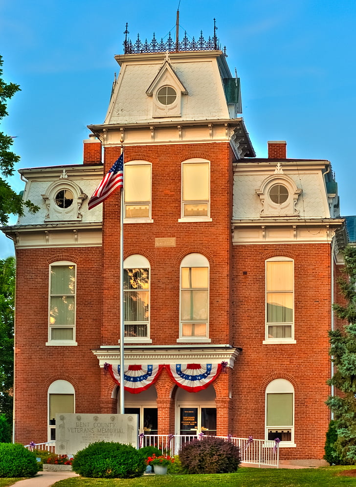 courthouse, old building, patriotic, independence, america, building, structure