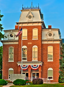 Courthouse, stará budova, vlasteneckej, nezávislosť, Amerika, budova, štruktúra