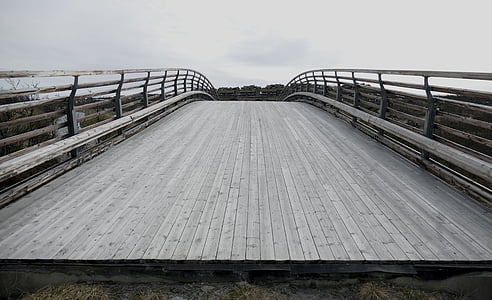 bridge, wooden, planks, street, road, path, way