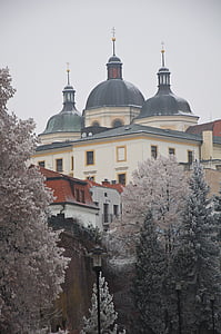inverno, Olomouc, gelo, Chiesa