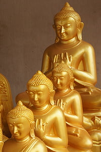 Buddha, arany, buddhizmus, Ázsia, aranyozott, transzcendencia, arany buddha