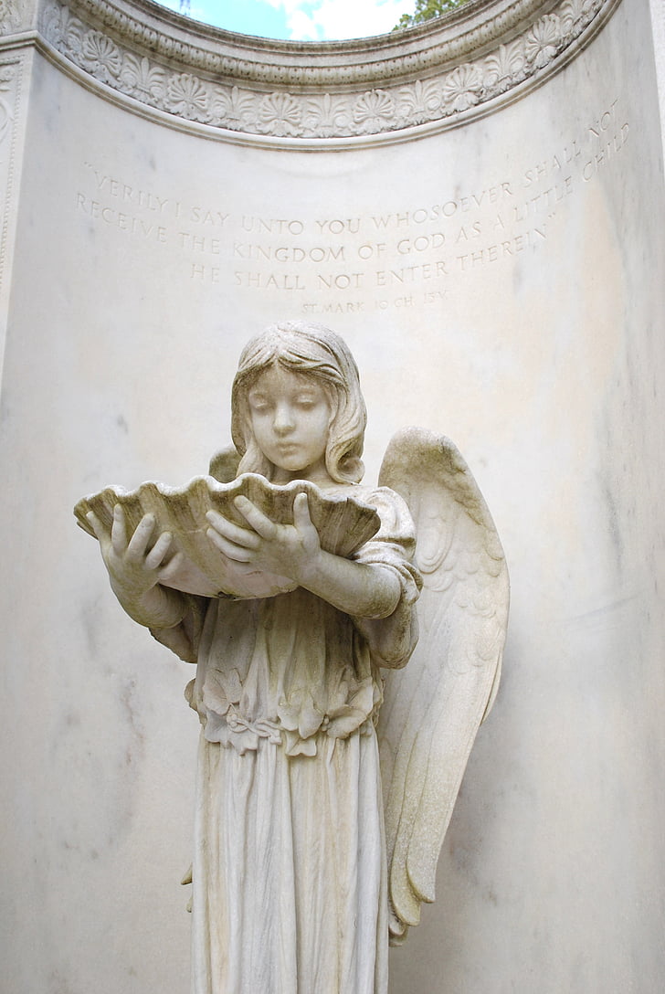 monument, kirkegård, Angel, statue, gravsten, Savannah, Bonaventure