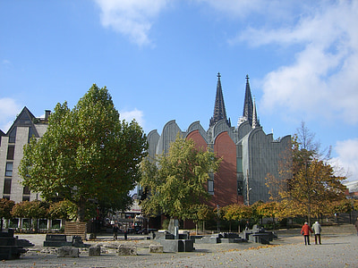 Köln, Museum ludwig, Dom, kirke steeples, Kölnerdomen, bygge, museer