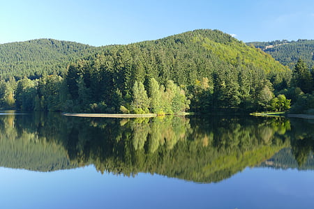 panorama, presa de Söse, Söse, presa de, bosque, agua, Lago