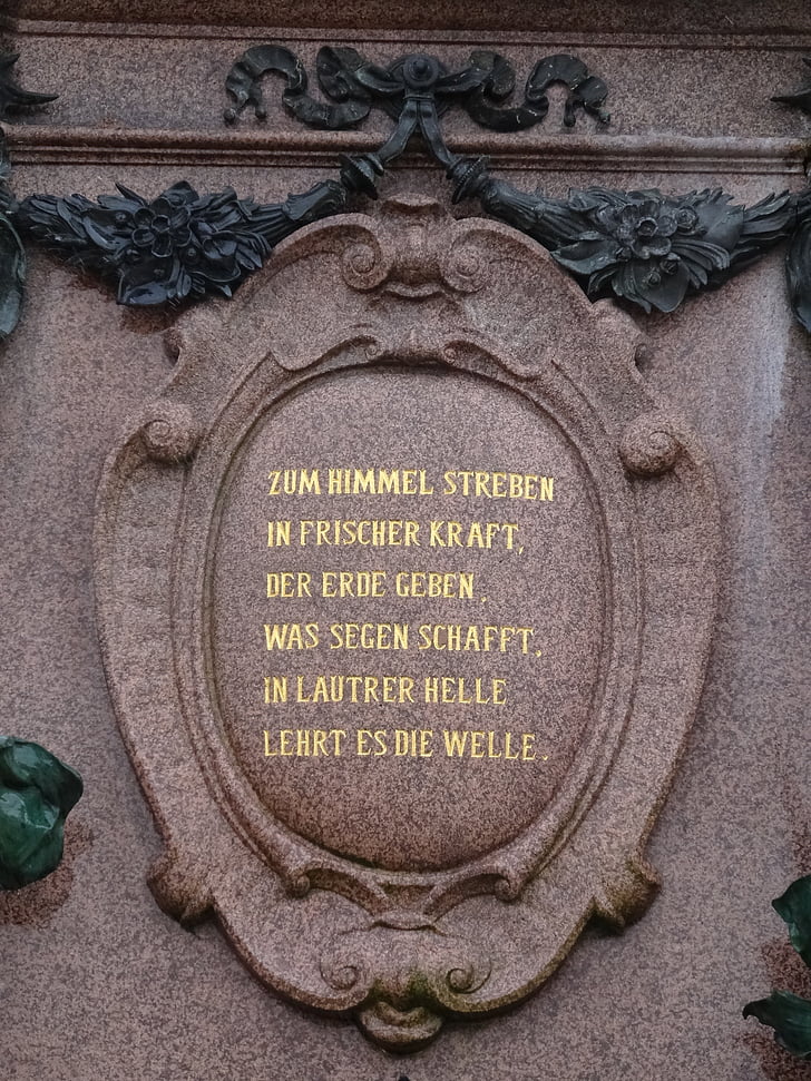 Leipzig, Mende çeşme, Augustus square, anıt, Memorial, Not, tarihi