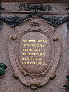 Leipzig, Fontaine de Mende, Augustusplatz, monument, Memorial, Remarque, historique