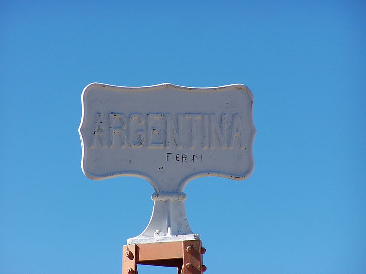 grens, schild, Argentinië, teken