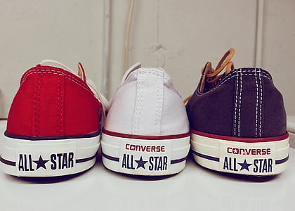 Chuck, Converse, merah, putih, biru, patriotik, sepatu kets