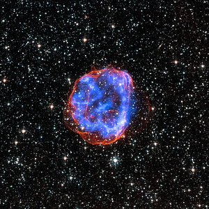 restos de estrelas, espaço, Cosmo, nuvem, gás, quente, SNR. 0519-69
