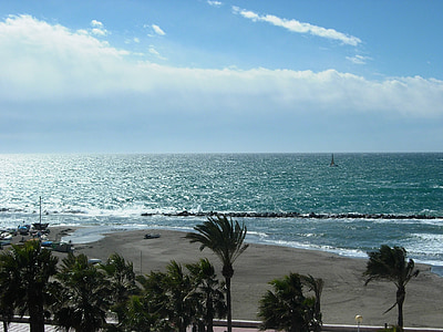 Almeria, praia, mar, Costa, Zapillo