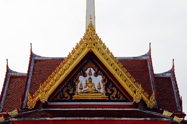 Thailand, Bangkok, Tempel, Dach, Asien, Palast, Gebäude