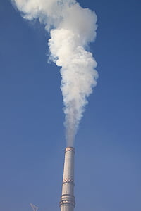 carvão, eletricidade, energia, planta, poder, fumaça, vomita