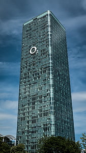 hochhaus uptown münchen, O2 кула, небостъргач, сграда, архитектура, Мюнхен, Moosach