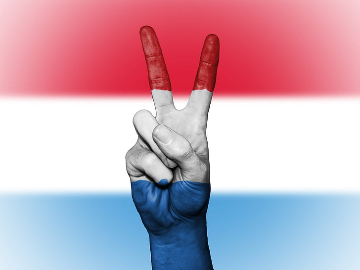 Luxemburg, béke, kéz, nemzet, háttér, banner, színek