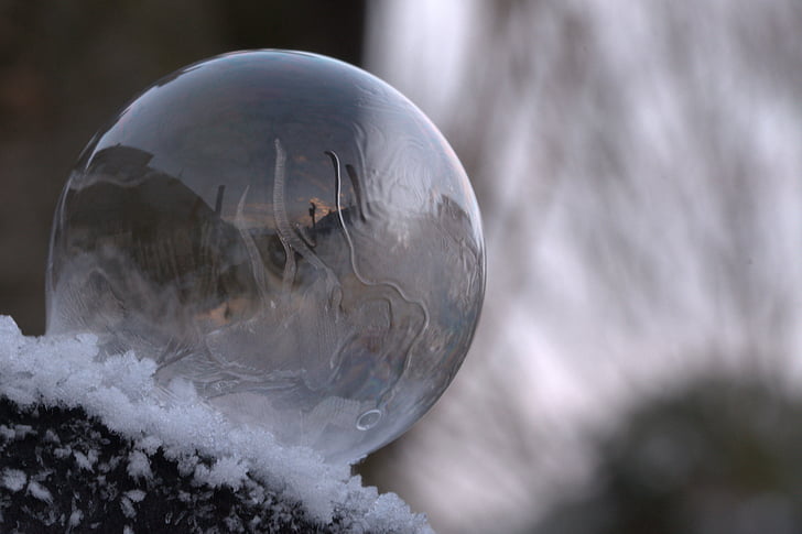 bong bóng xà phòng, ze, đông lạnh, đông lạnh bong bóng, Frost, cấu trúc, bong bóng