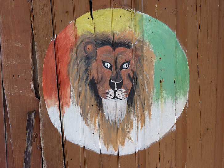 Jamaica, målning, lejon